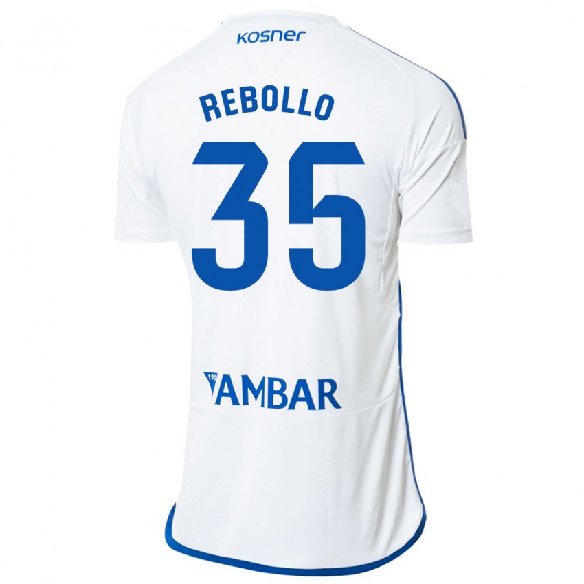 Niño Camiseta Dani Rebollo #35 Blanco 1ª Equipación 2023/24 La Camisa Perú