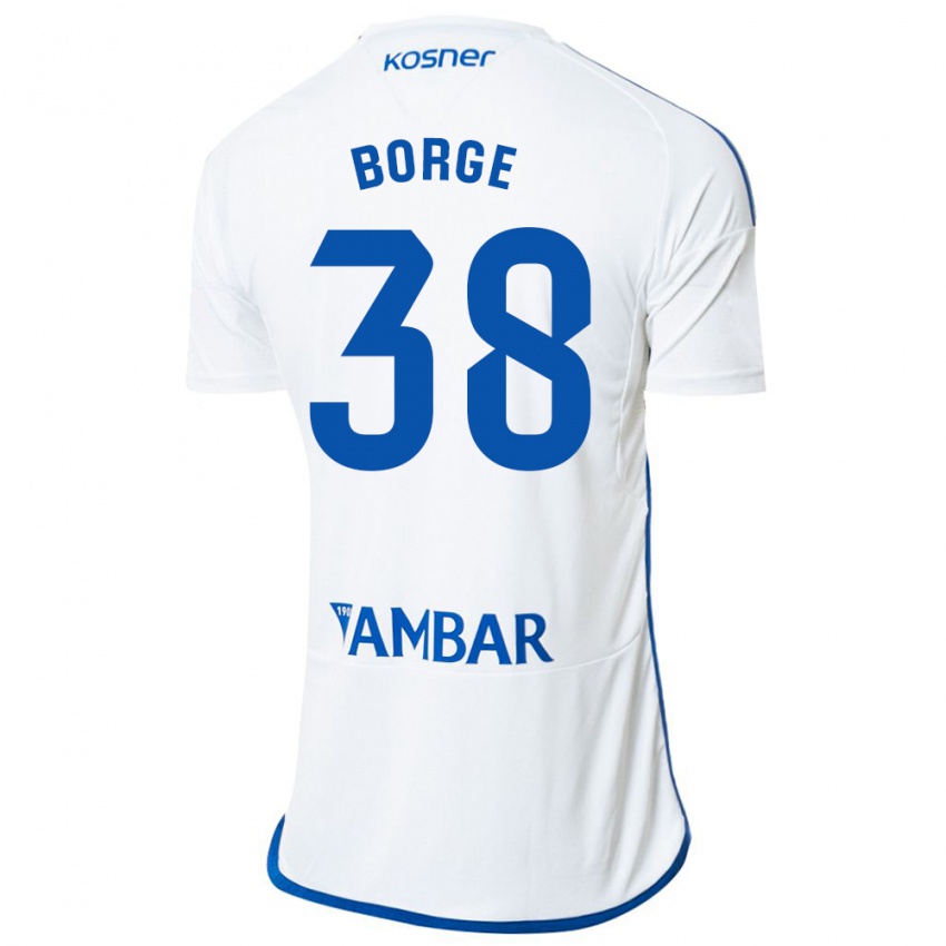 Niño Camiseta Andrés Borge #38 Blanco 1ª Equipación 2023/24 La Camisa Perú