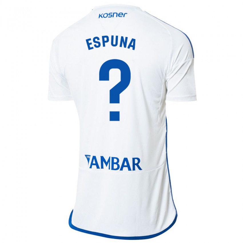 Niño Camiseta Nico Espuña #0 Blanco 1ª Equipación 2023/24 La Camisa Perú