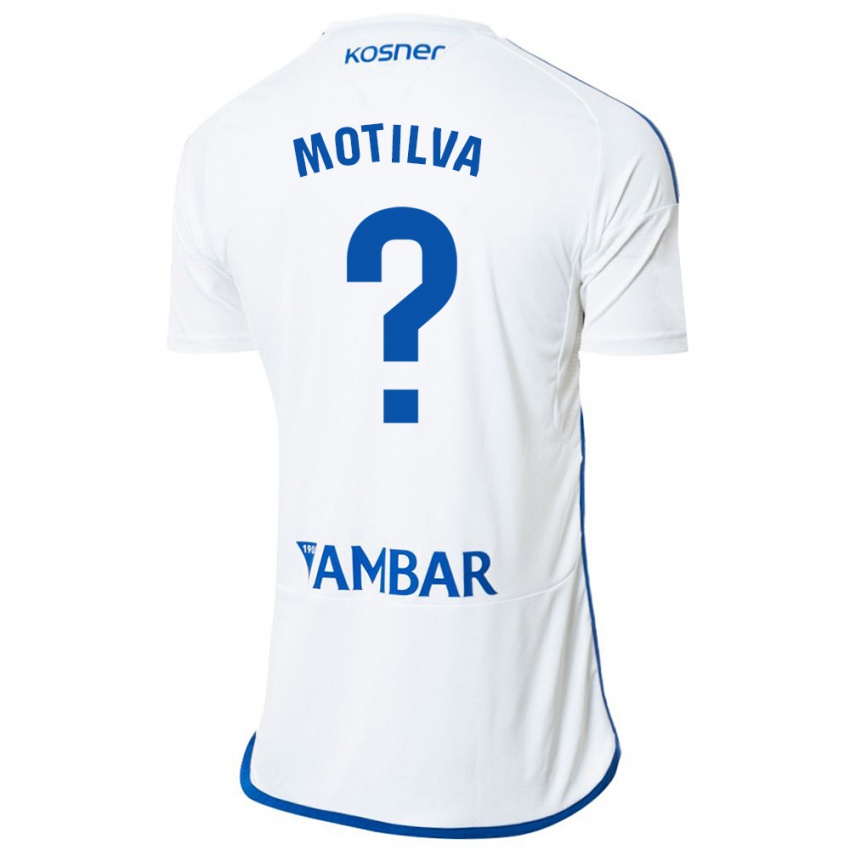 Niño Camiseta Adrián Motilva #0 Blanco 1ª Equipación 2023/24 La Camisa Perú