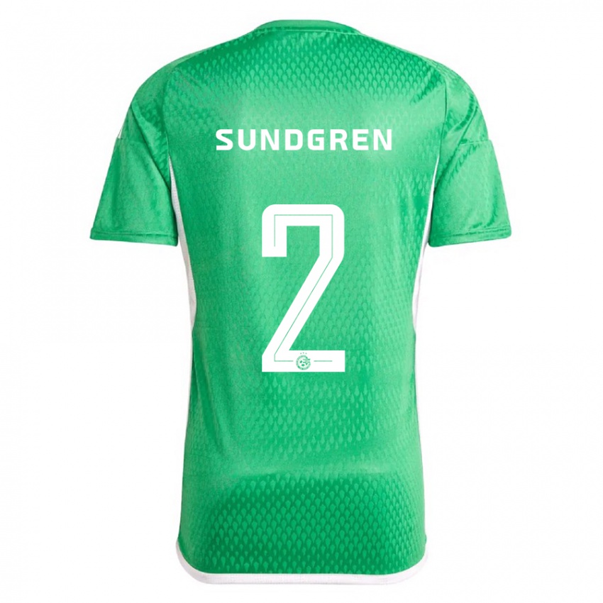 Niño Camiseta Daniel Sundgren #2 Blanco Azul 1ª Equipación 2023/24 La Camisa Perú