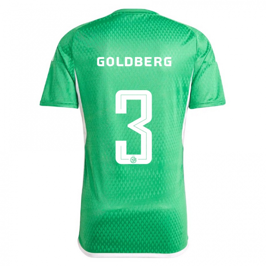 Niño Camiseta Shon Goldberg #3 Blanco Azul 1ª Equipación 2023/24 La Camisa Perú