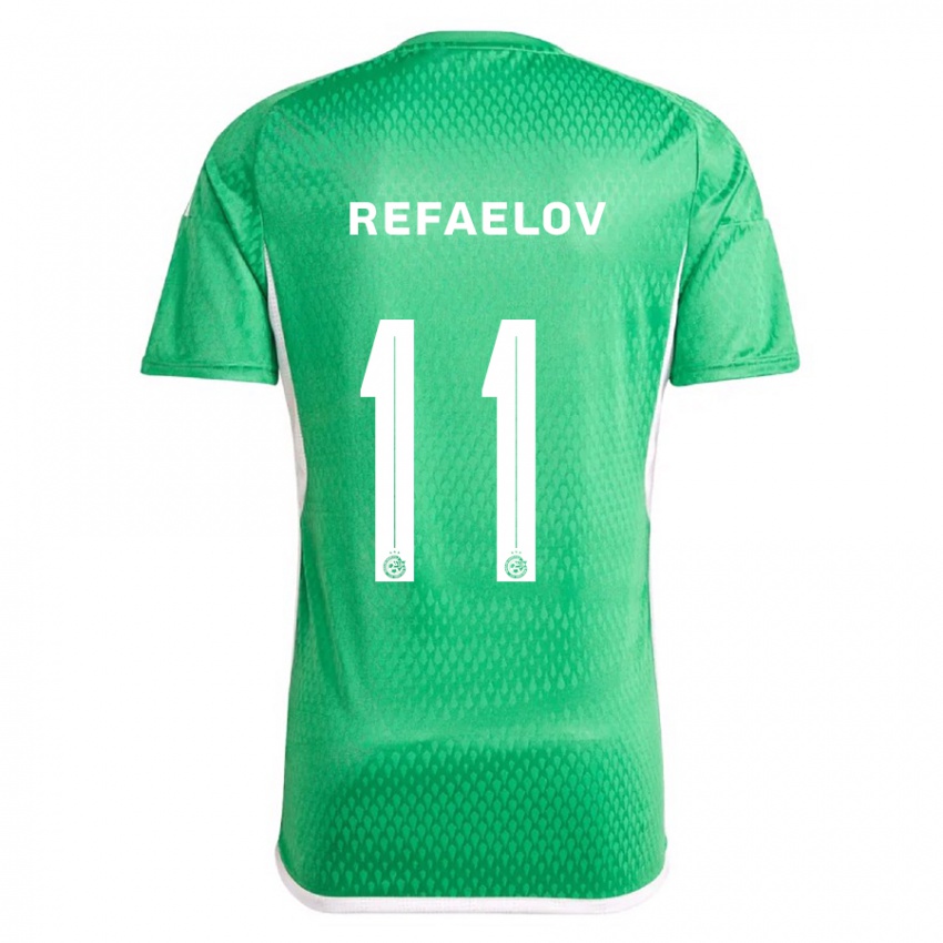 Niño Camiseta Lior Refaelov #11 Blanco Azul 1ª Equipación 2023/24 La Camisa Perú