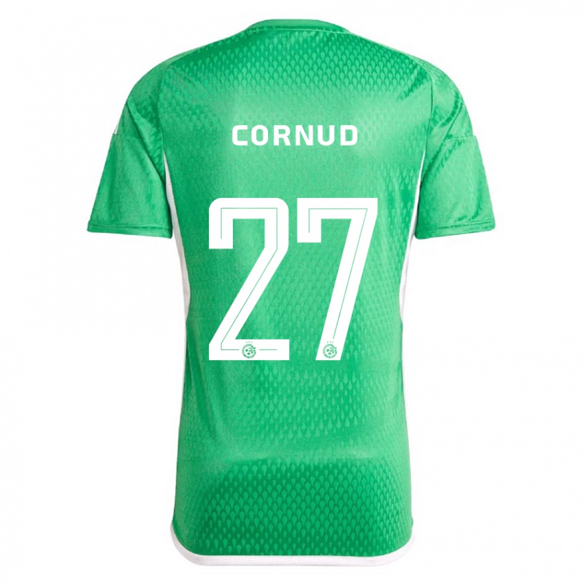 Niño Camiseta Pierre Cornud #27 Blanco Azul 1ª Equipación 2023/24 La Camisa Perú