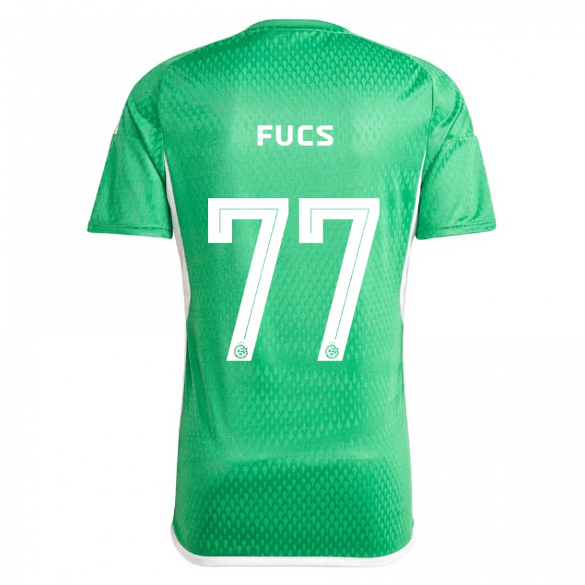 Niño Camiseta Roee Fucs #77 Blanco Azul 1ª Equipación 2023/24 La Camisa Perú