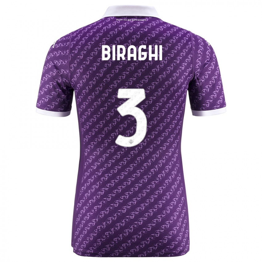 Niño Camiseta Cristiano Biraghi #3 Violeta 1ª Equipación 2023/24 La Camisa Perú