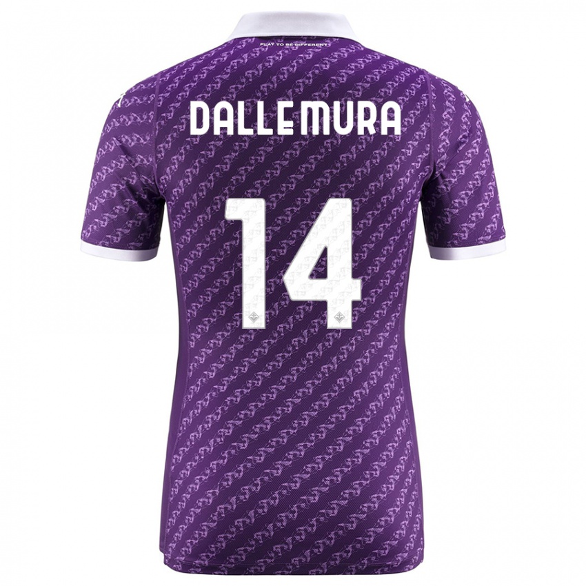 Niño Camiseta Christian Dalle Mura #14 Violeta 1ª Equipación 2023/24 La Camisa Perú