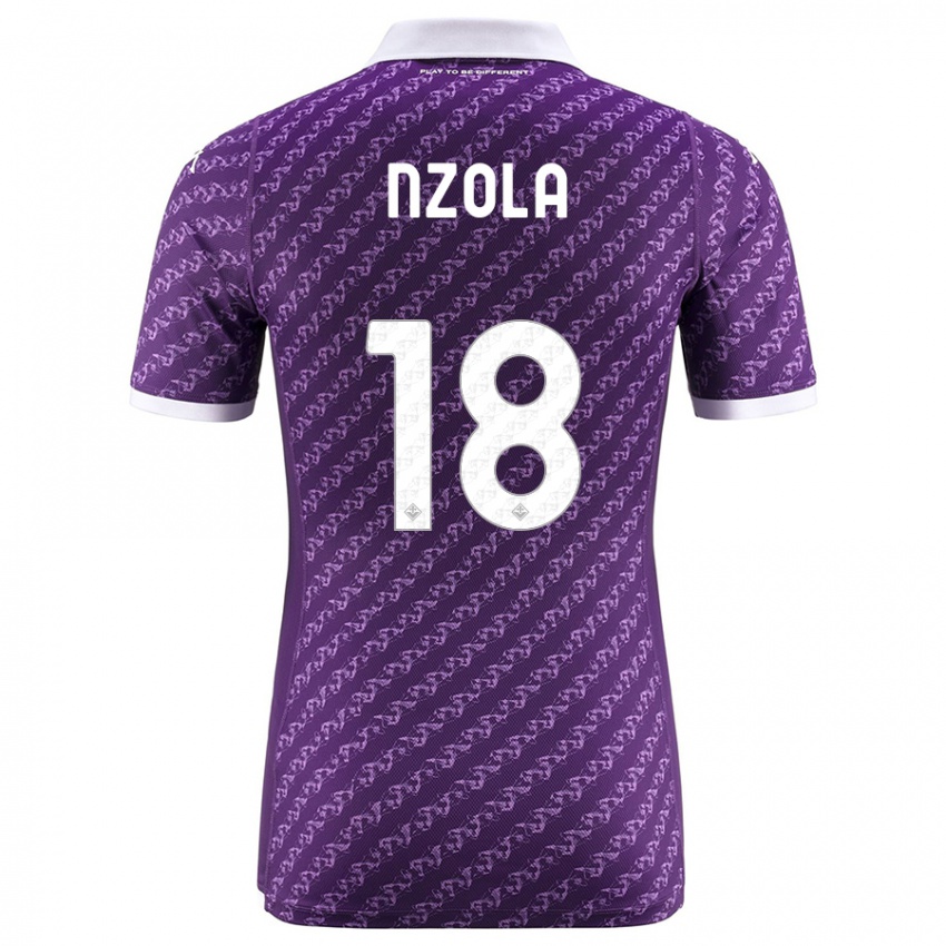 Niño Camiseta M'bala Nzola #18 Violeta 1ª Equipación 2023/24 La Camisa Perú