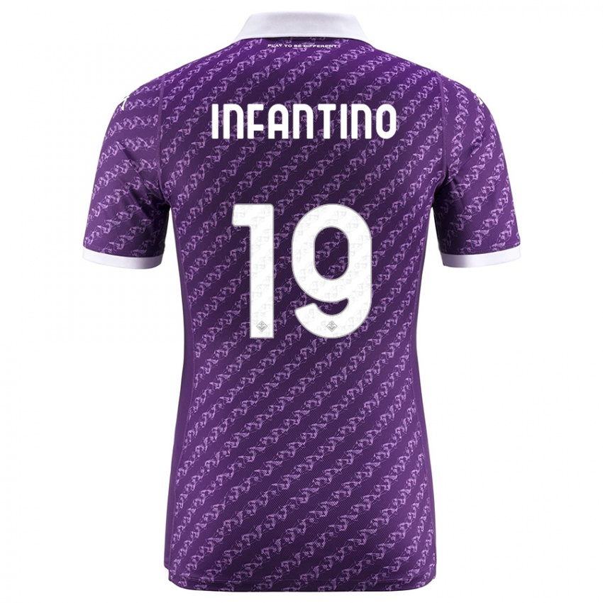 Niño Camiseta Gino Infantino #19 Violeta 1ª Equipación 2023/24 La Camisa Perú