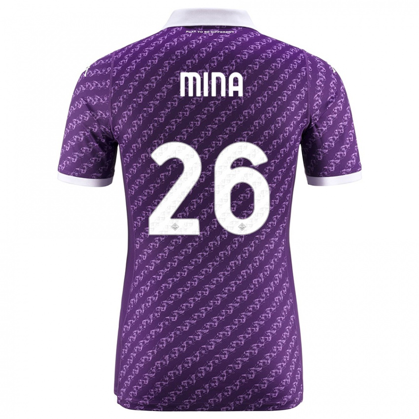 Niño Camiseta Yerry Mina #26 Violeta 1ª Equipación 2023/24 La Camisa Perú