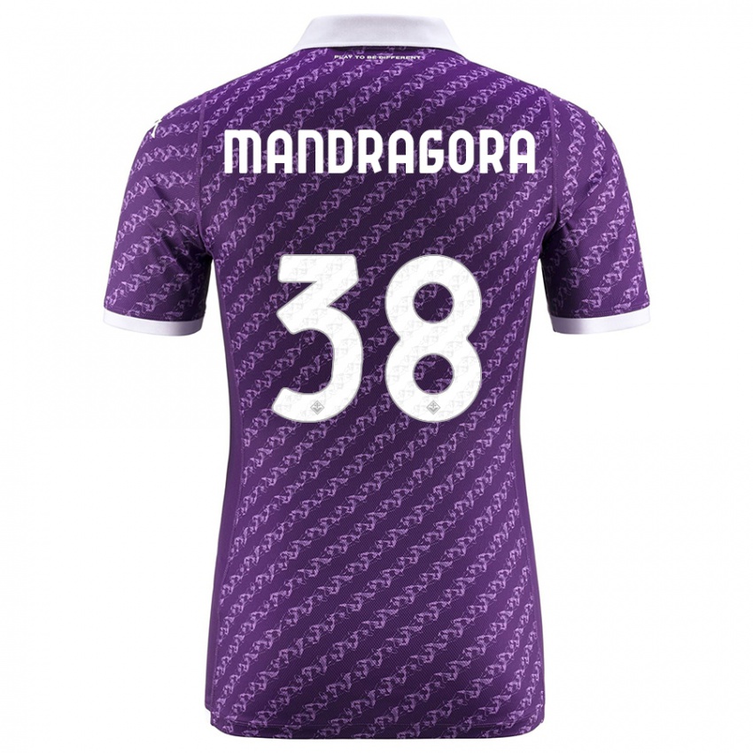 Niño Camiseta Rolando Mandragora #38 Violeta 1ª Equipación 2023/24 La Camisa Perú