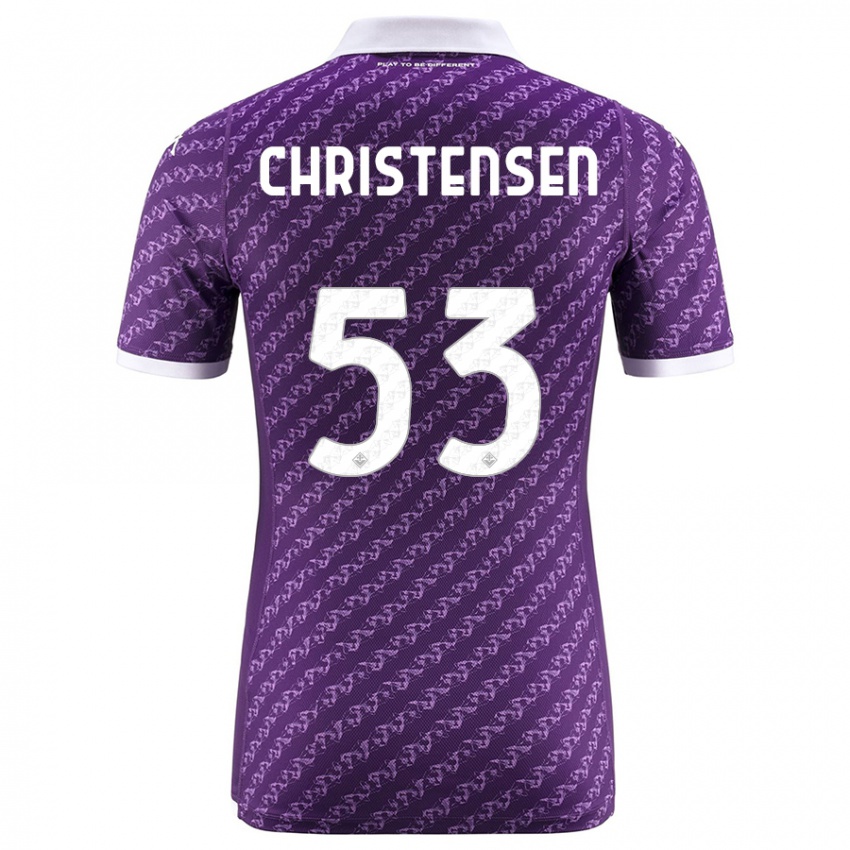 Niño Camiseta Oliver Christensen #53 Violeta 1ª Equipación 2023/24 La Camisa Perú