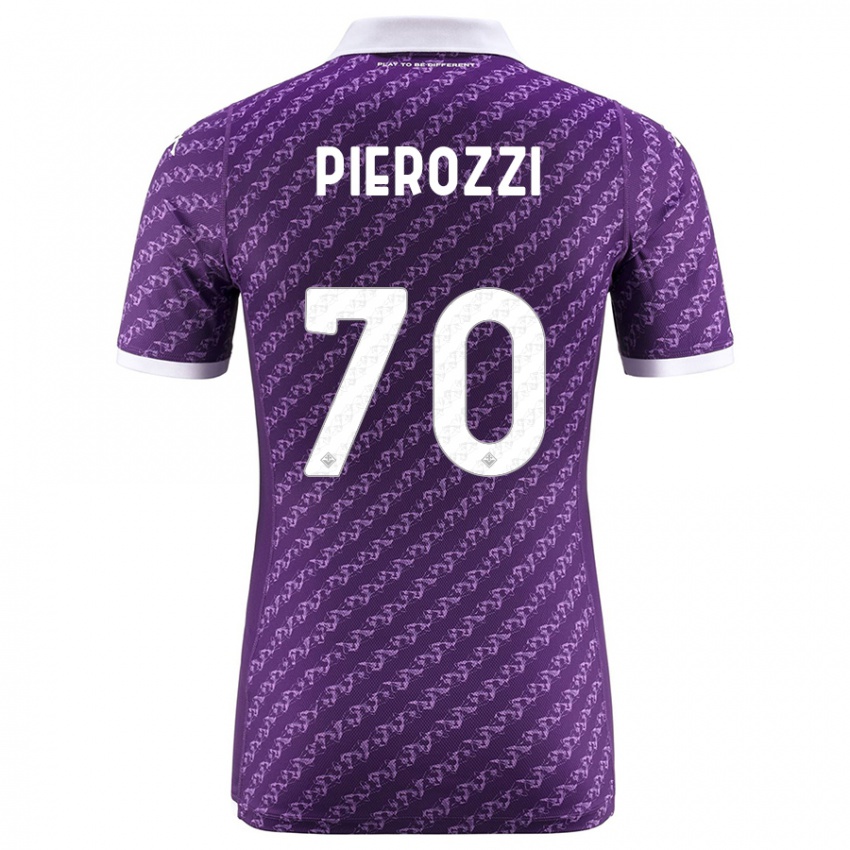 Niño Camiseta Niccolò Pierozzi #70 Violeta 1ª Equipación 2023/24 La Camisa Perú