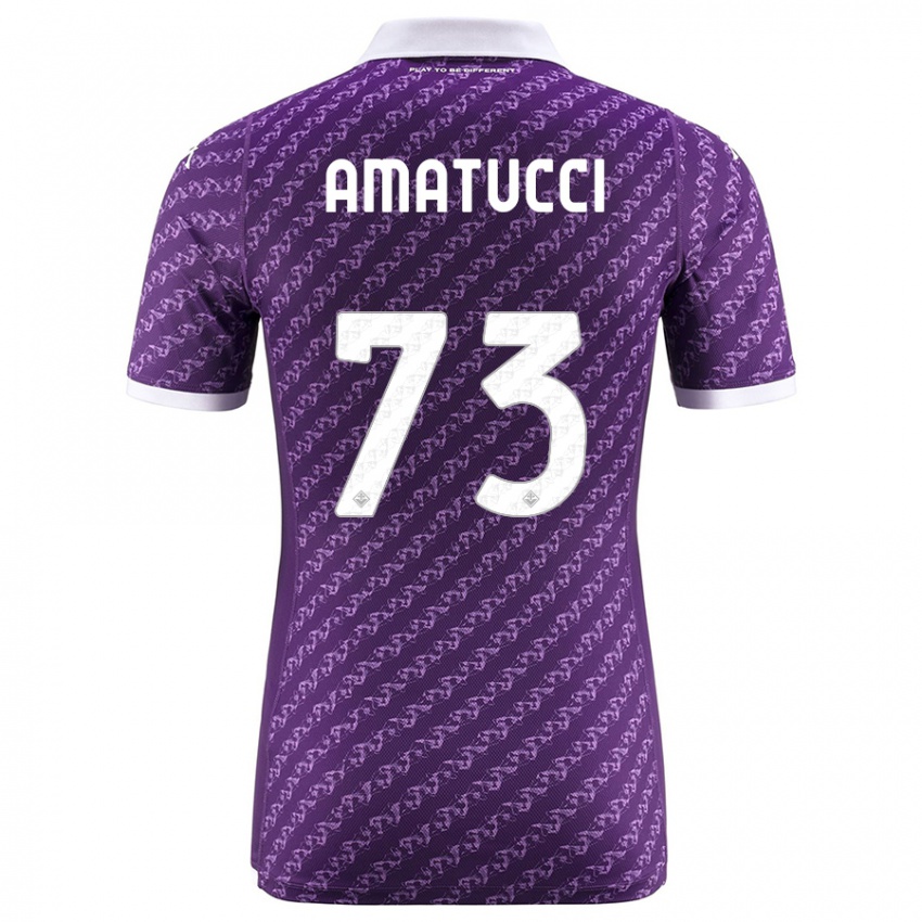 Niño Camiseta Lorenzo Amatucci #73 Violeta 1ª Equipación 2023/24 La Camisa Perú