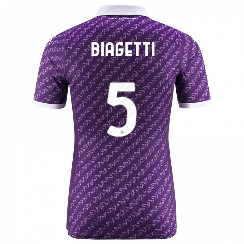 Niño Camiseta Christian Biagetti #5 Violeta 1ª Equipación 2023/24 La Camisa Perú