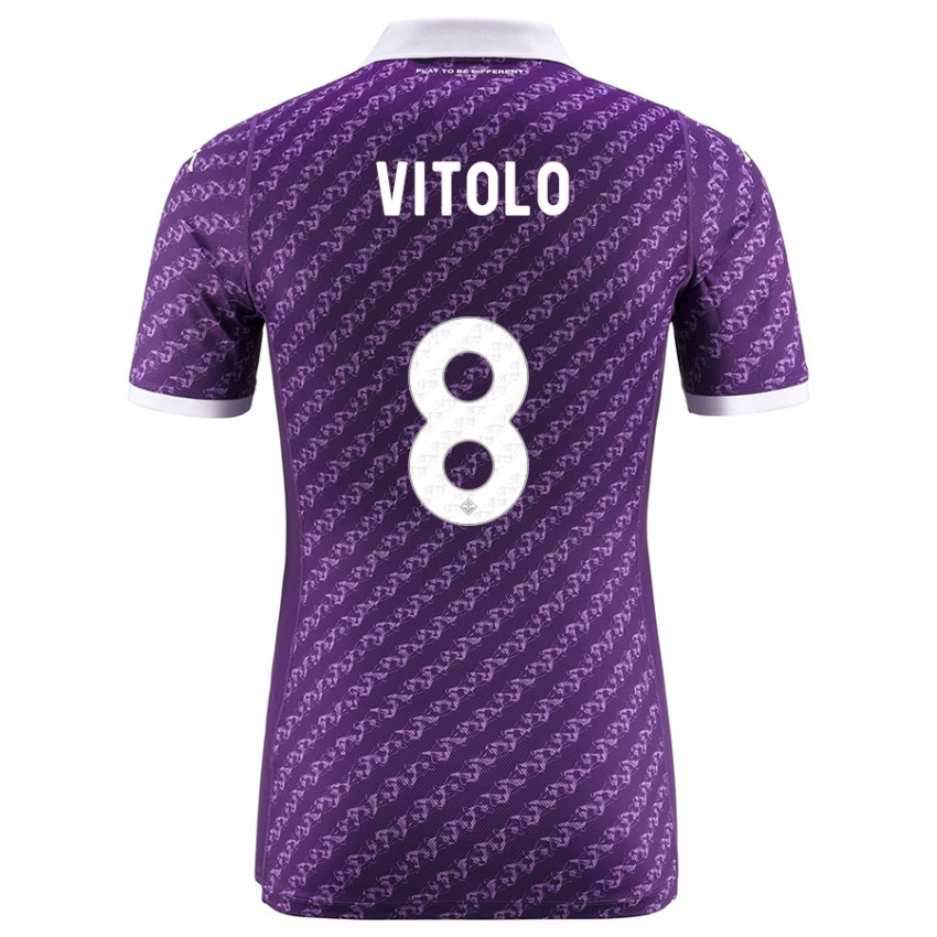 Niño Camiseta Federico Vitolo #8 Violeta 1ª Equipación 2023/24 La Camisa Perú