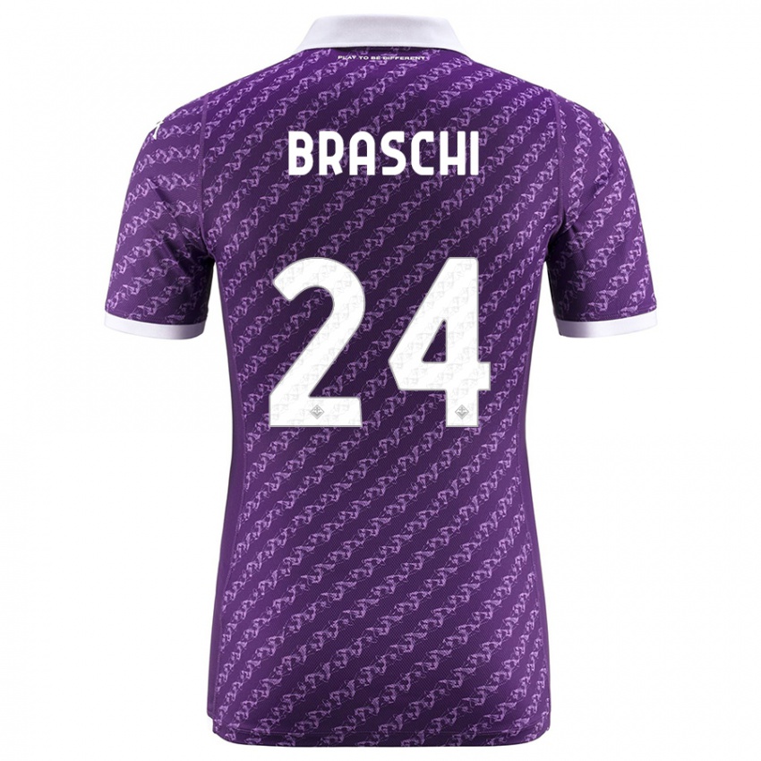 Niño Camiseta Riccardo Braschi #24 Violeta 1ª Equipación 2023/24 La Camisa Perú