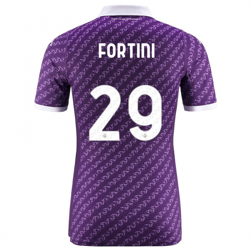 Niño Camiseta Niccolò Fortini #29 Violeta 1ª Equipación 2023/24 La Camisa Perú