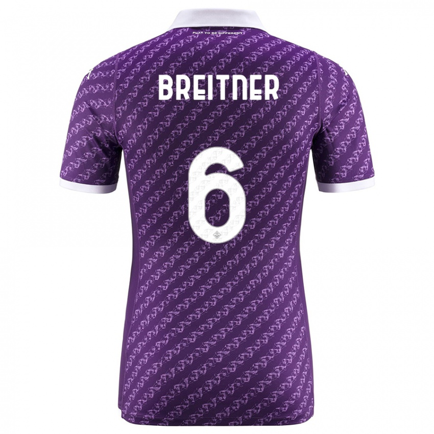 Niño Camiseta Stephanie Breitner #6 Violeta 1ª Equipación 2023/24 La Camisa Perú