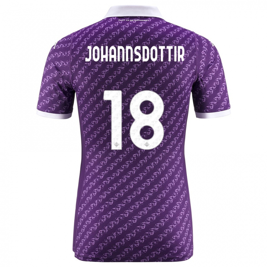 Niño Camiseta Alexandra Jóhannsdóttir #18 Violeta 1ª Equipación 2023/24 La Camisa Perú