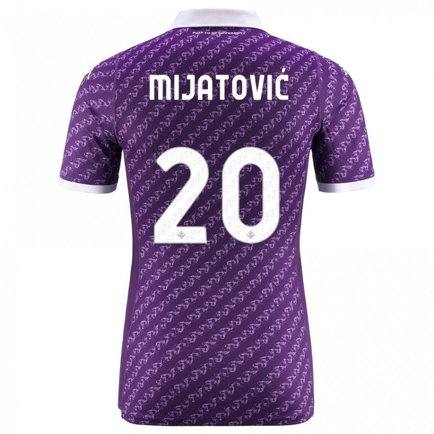 Niño Camiseta Milica Mijatović #20 Violeta 1ª Equipación 2023/24 La Camisa Perú