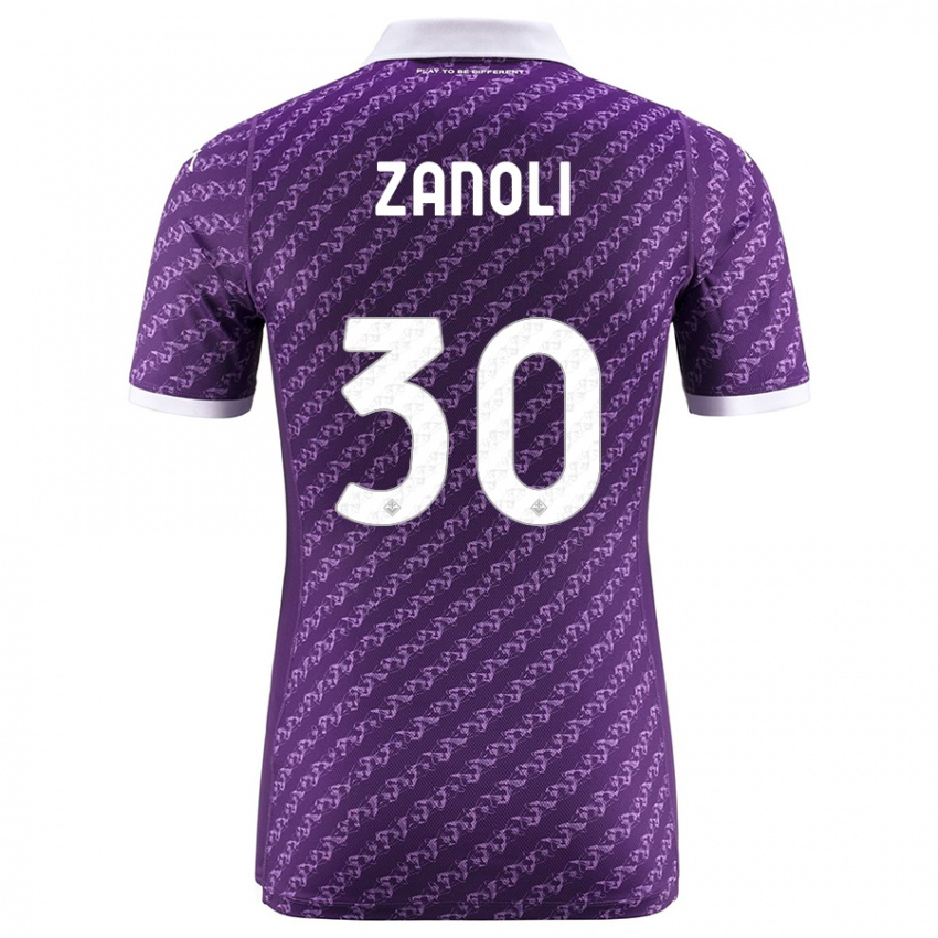 Niño Camiseta Martina Zanoli #30 Violeta 1ª Equipación 2023/24 La Camisa Perú