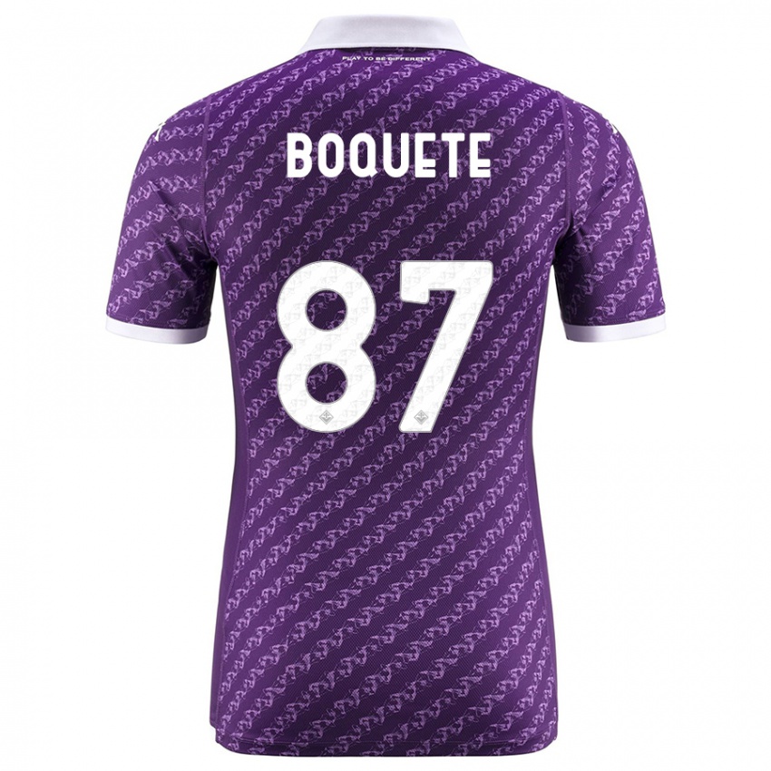 Niño Camiseta Veronica Boquete #87 Violeta 1ª Equipación 2023/24 La Camisa Perú