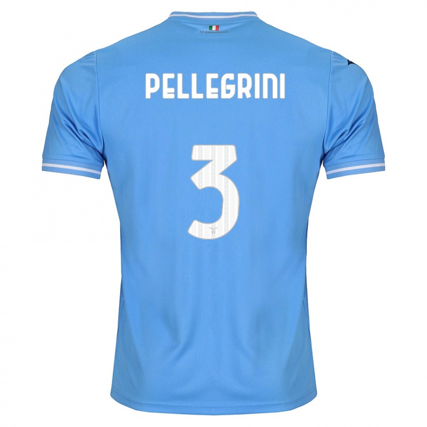 Niño Camiseta Luca Pellegrini #3 Azul 1ª Equipación 2023/24 La Camisa Perú