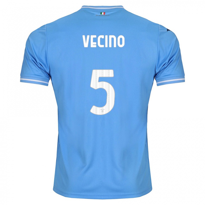 Niño Camiseta Matías Vecino #5 Azul 1ª Equipación 2023/24 La Camisa Perú