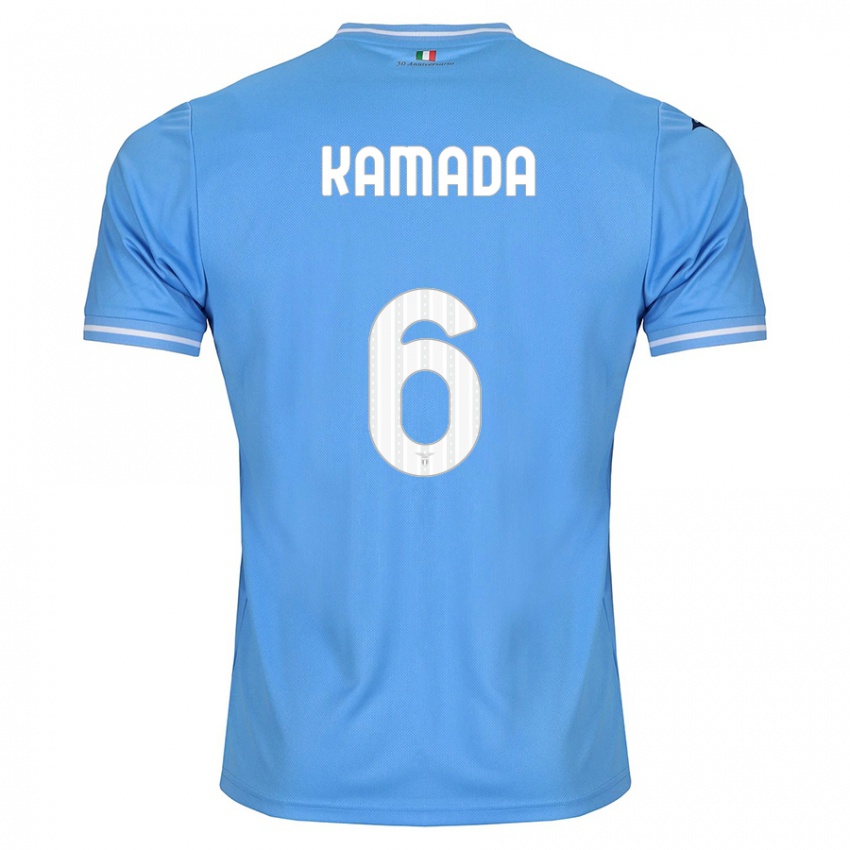 Niño Camiseta Daichi Kamada #6 Azul 1ª Equipación 2023/24 La Camisa Perú