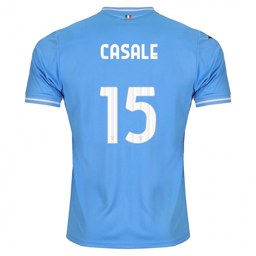 Niño Camiseta Nicolò Casale #15 Azul 1ª Equipación 2023/24 La Camisa Perú