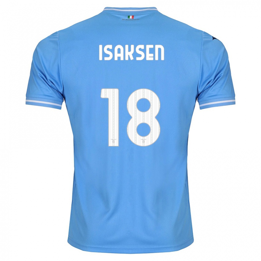 Niño Camiseta Gustav Isaksen #18 Azul 1ª Equipación 2023/24 La Camisa Perú