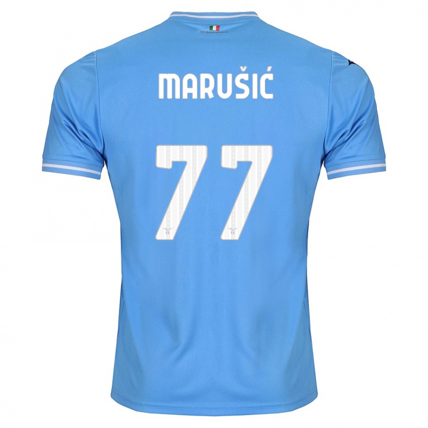 Niño Camiseta Adam Marusic #77 Azul 1ª Equipación 2023/24 La Camisa Perú