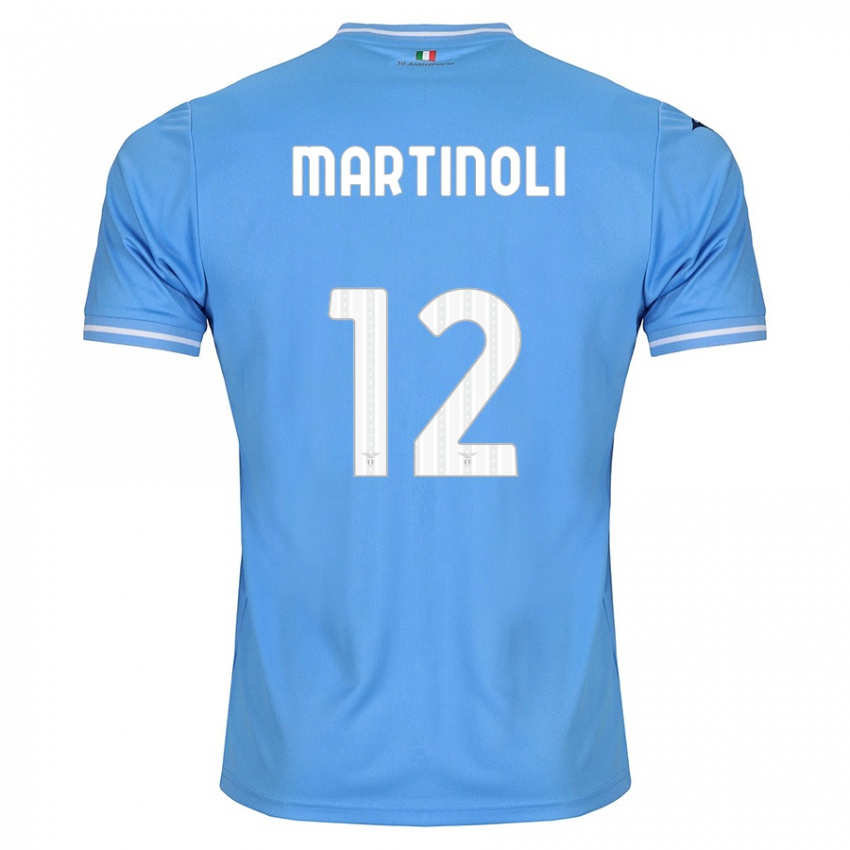 Niño Camiseta Elettra Martinoli #12 Azul 1ª Equipación 2023/24 La Camisa Perú