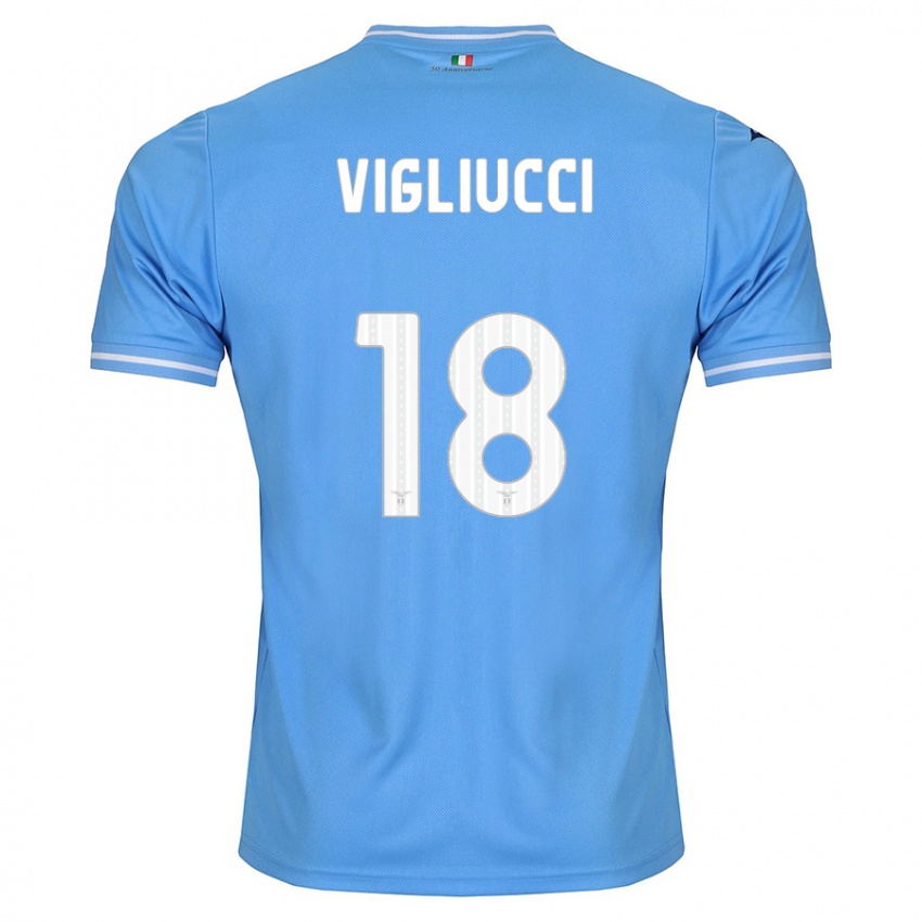 Niño Camiseta Chiara Vigliucci #18 Azul 1ª Equipación 2023/24 La Camisa Perú