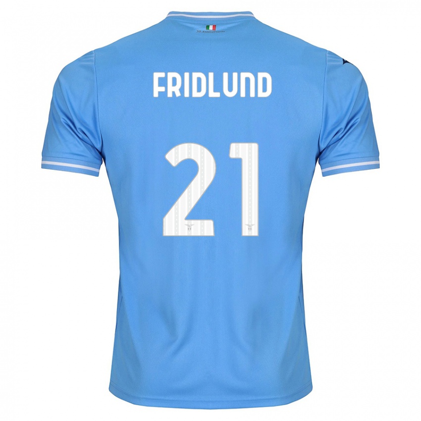 Niño Camiseta Johanne Fridlund #21 Azul 1ª Equipación 2023/24 La Camisa Perú