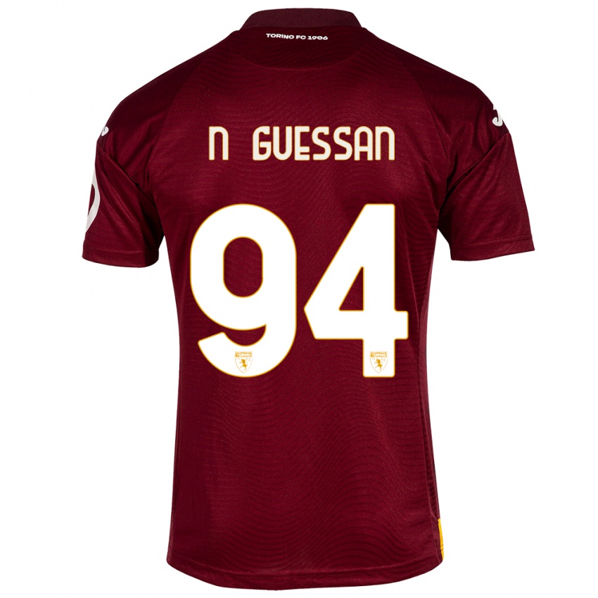 Niño Camiseta Ange Caumenan N'guessan #94 Rojo Oscuro 1ª Equipación 2023/24 La Camisa Perú