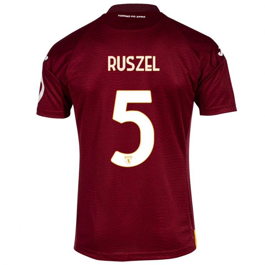 Niño Camiseta Marcel Ruszel #5 Rojo Oscuro 1ª Equipación 2023/24 La Camisa Perú