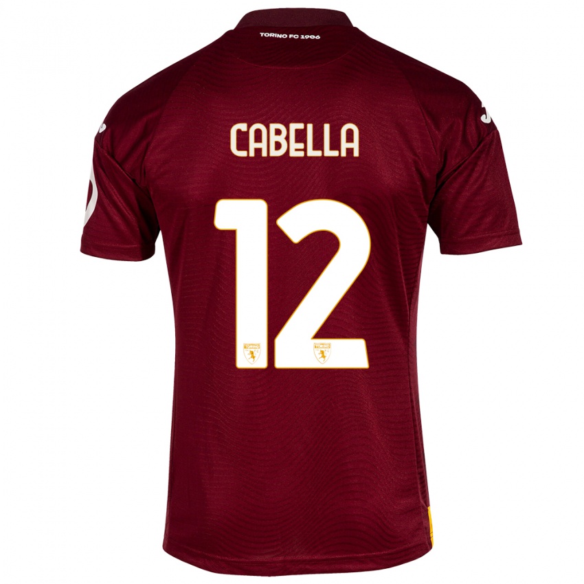 Niño Camiseta Matteo Cabella #12 Rojo Oscuro 1ª Equipación 2023/24 La Camisa Perú