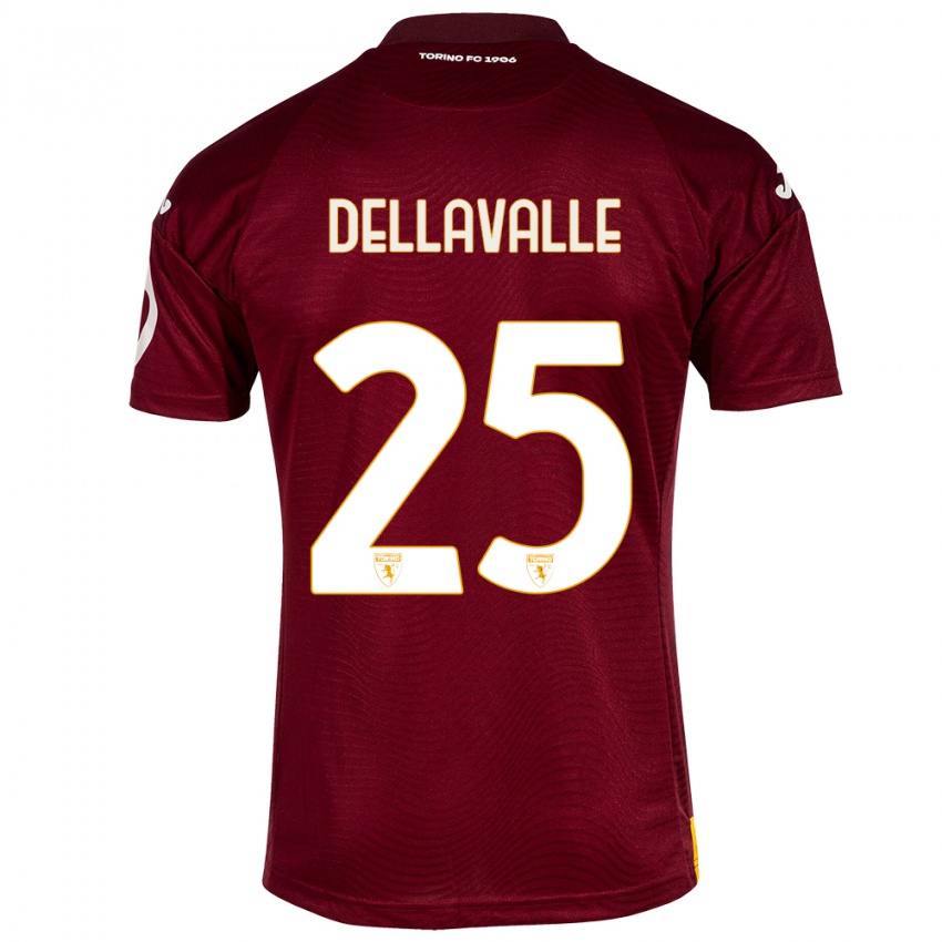 Niño Camiseta Alessandro Dellavalle #25 Rojo Oscuro 1ª Equipación 2023/24 La Camisa Perú