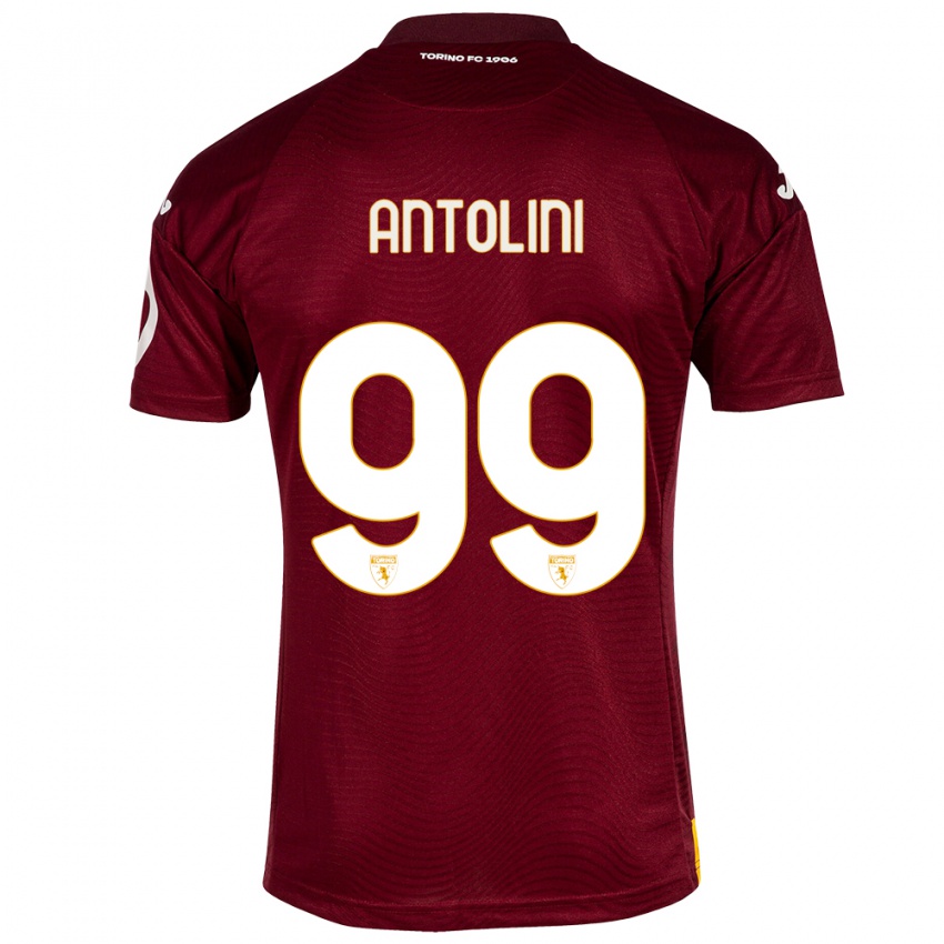 Niño Camiseta Jacopo Antolini #99 Rojo Oscuro 1ª Equipación 2023/24 La Camisa Perú