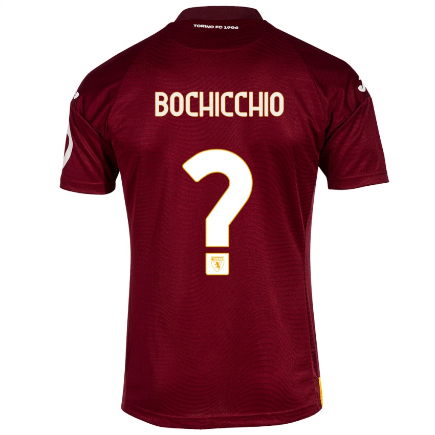 Niño Camiseta Francesco Bochicchio #0 Rojo Oscuro 1ª Equipación 2023/24 La Camisa Perú