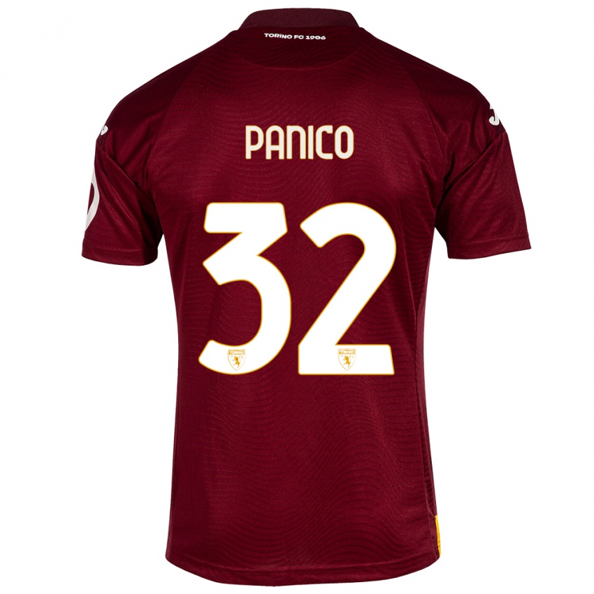 Niño Camiseta Patrizia Panico #32 Rojo Oscuro 1ª Equipación 2023/24 La Camisa Perú