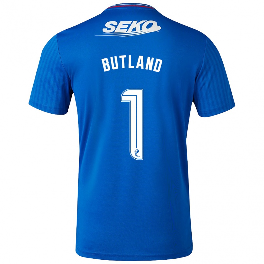 Niño Camiseta Jack Butland #1 Azul 1ª Equipación 2023/24 La Camisa Perú