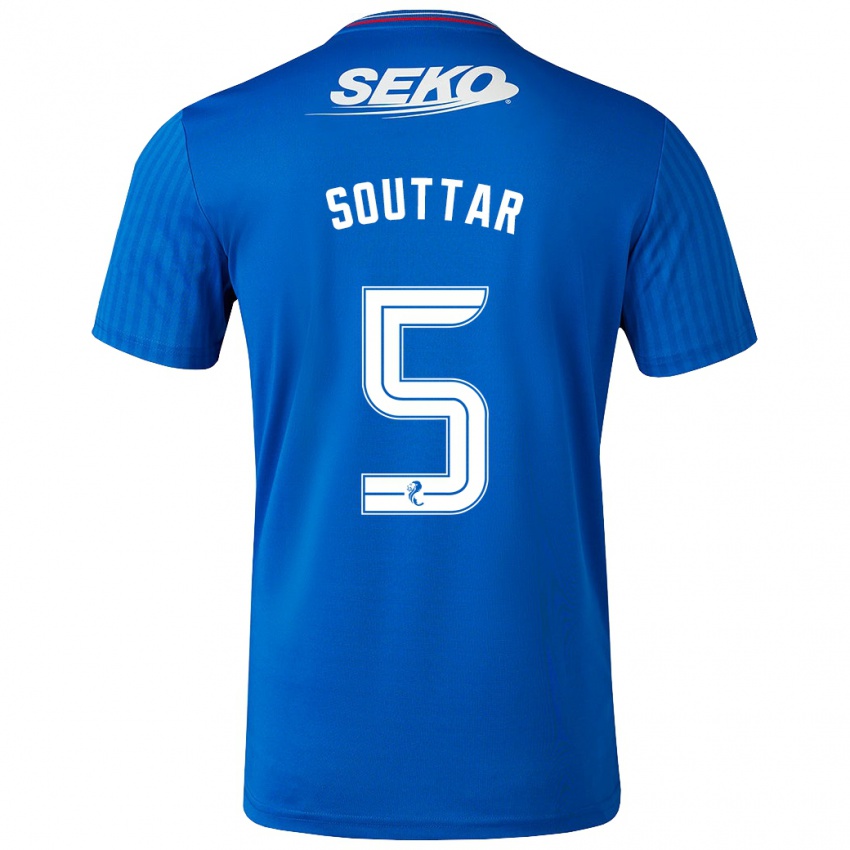 Niño Camiseta John Souttar #5 Azul 1ª Equipación 2023/24 La Camisa Perú