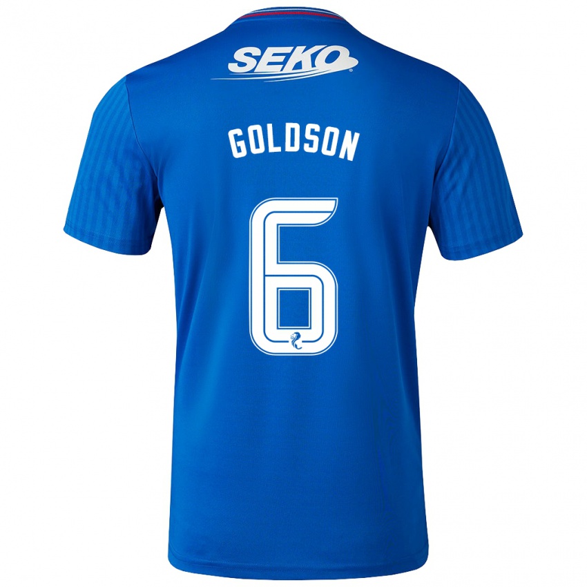 Niño Camiseta Connor Goldson #6 Azul 1ª Equipación 2023/24 La Camisa Perú