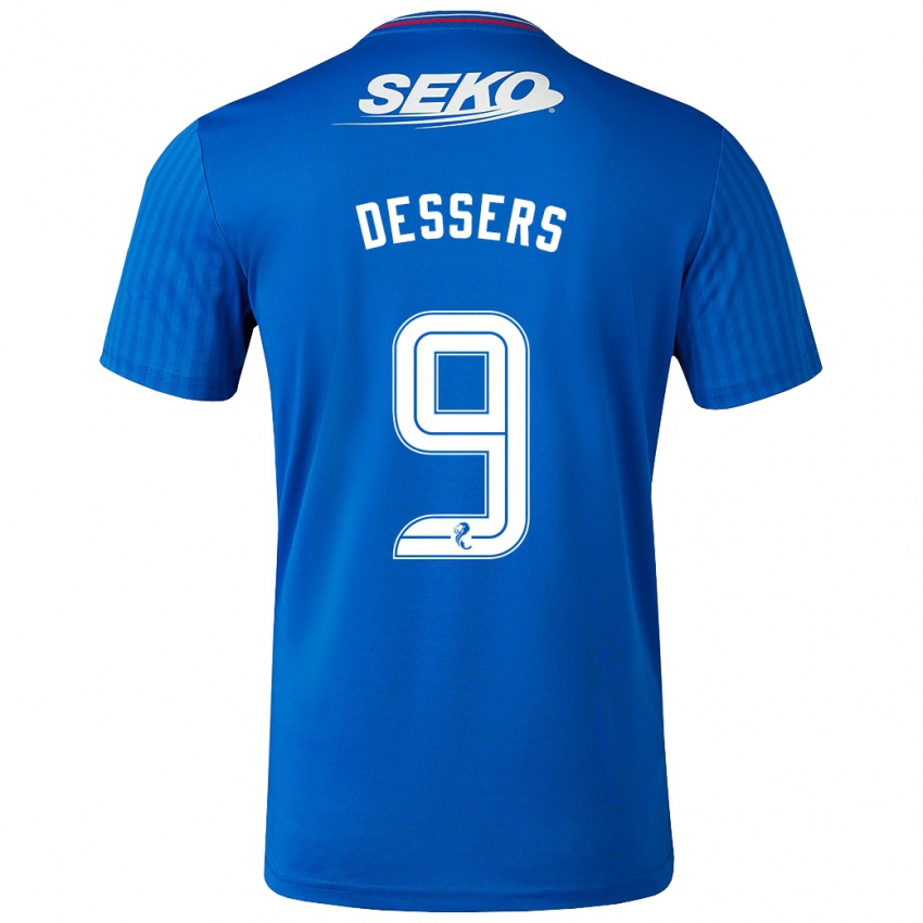 Niño Camiseta Cyriel Dessers #9 Azul 1ª Equipación 2023/24 La Camisa Perú