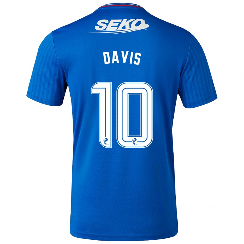 Niño Camiseta Steven Davis #10 Azul 1ª Equipación 2023/24 La Camisa Perú