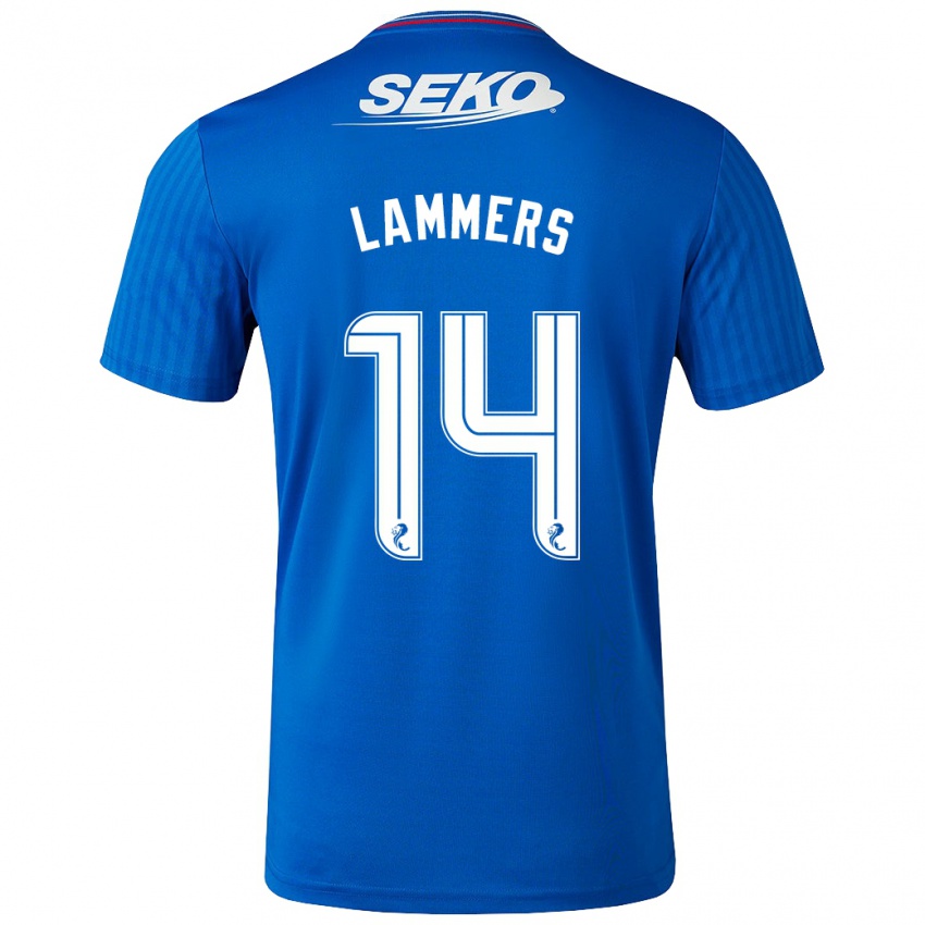 Niño Camiseta Sam Lammers #14 Azul 1ª Equipación 2023/24 La Camisa Perú