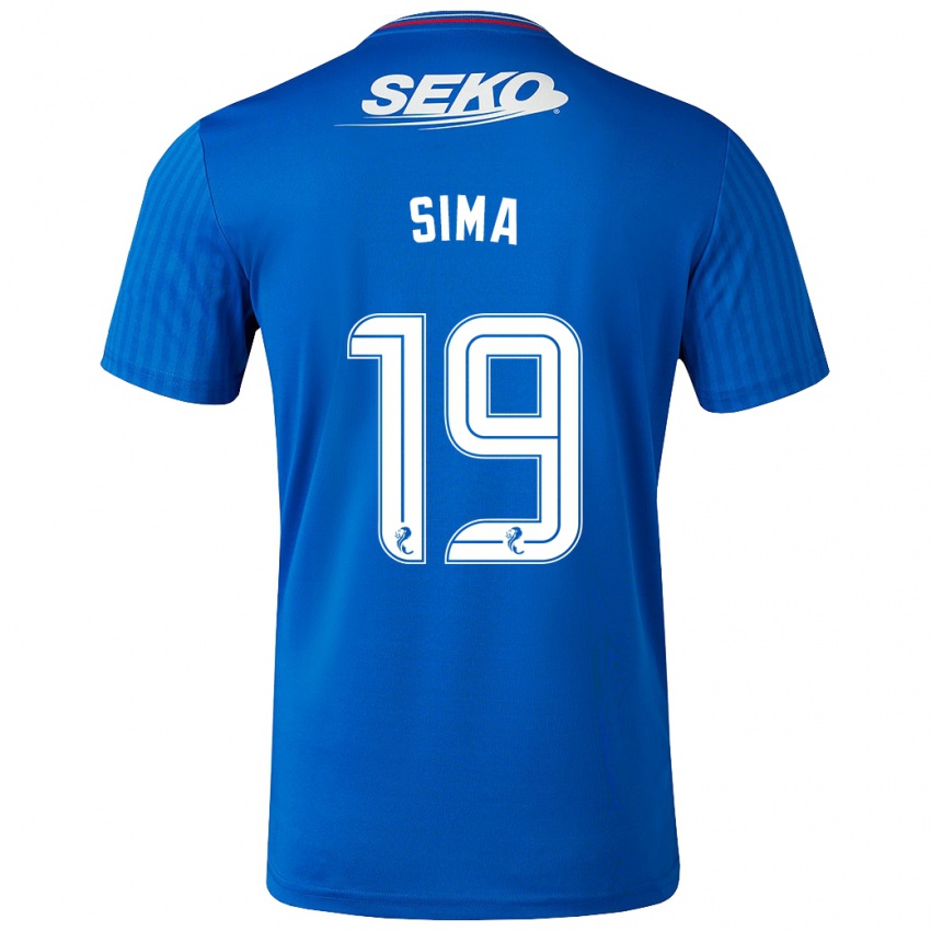 Niño Camiseta Abdallah Sima #19 Azul 1ª Equipación 2023/24 La Camisa Perú